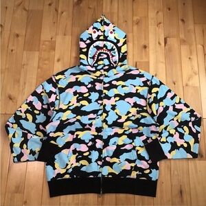 Bape Multicolor Camo Hooded Jacket